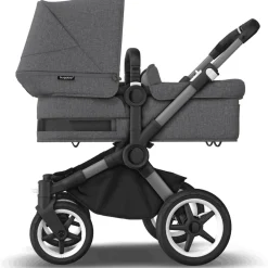 Bugaboo Donkey 5 søskendevogn complete - grey melange/graphite stel- Søskende/Tvillingevogne