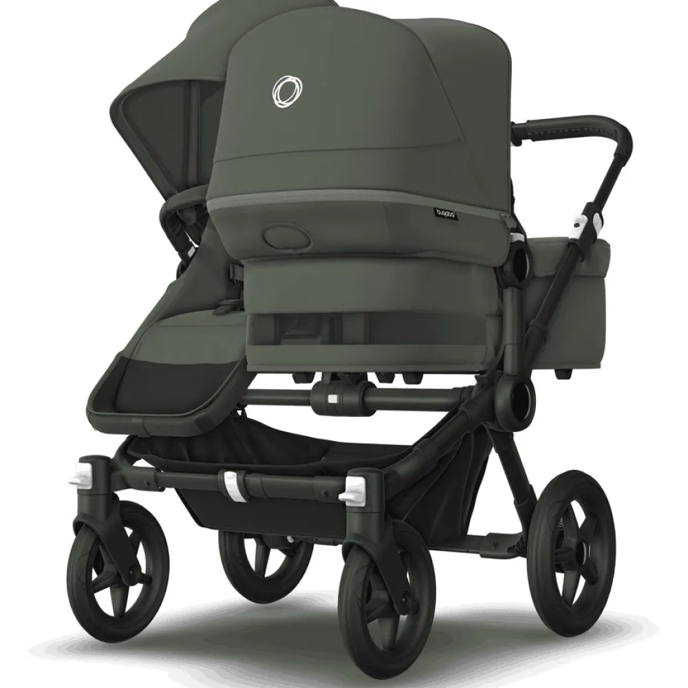 Bugaboo Donkey 5 søskendevogn complete - forest green/black stel- Søskende/Tvillingevogne