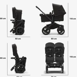 Bugaboo Donkey 5 Twin - forest green- Søskende/Tvillingevogne