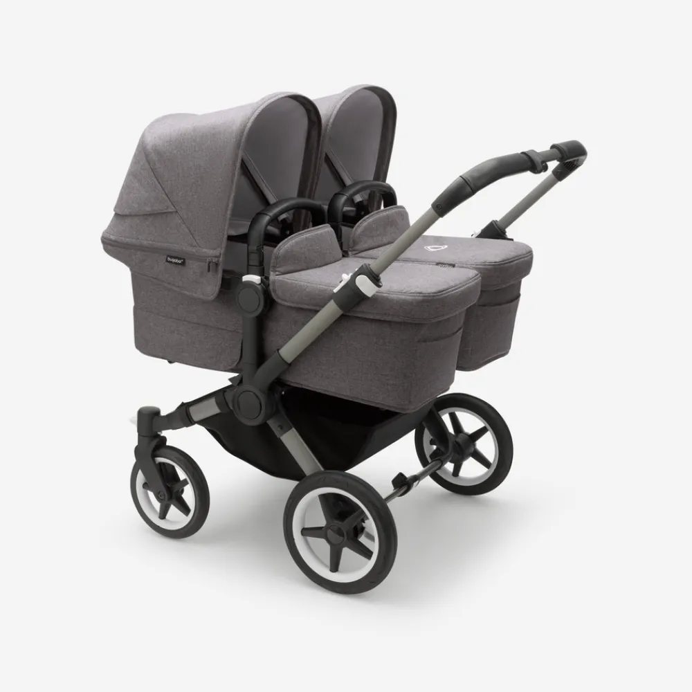 Bugaboo Donkey 5 Twin - grey melange- Søskende/Tvillingevogne