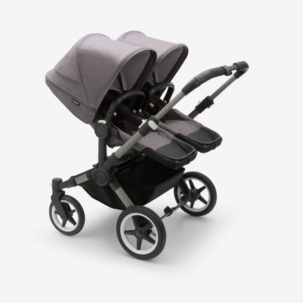 Bugaboo Donkey 5 Twin - grey melange- Søskende/Tvillingevogne
