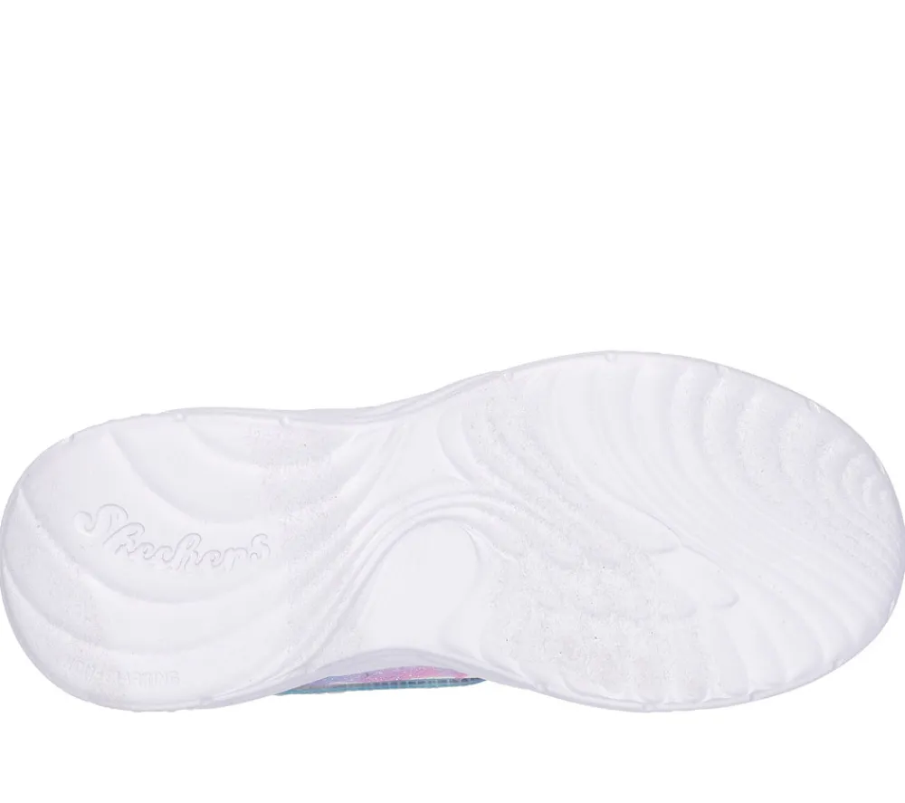 SKECHERS Dream racer wing brites - silver- Sneakers Med Blink|Sneakers Med Unik Lukning