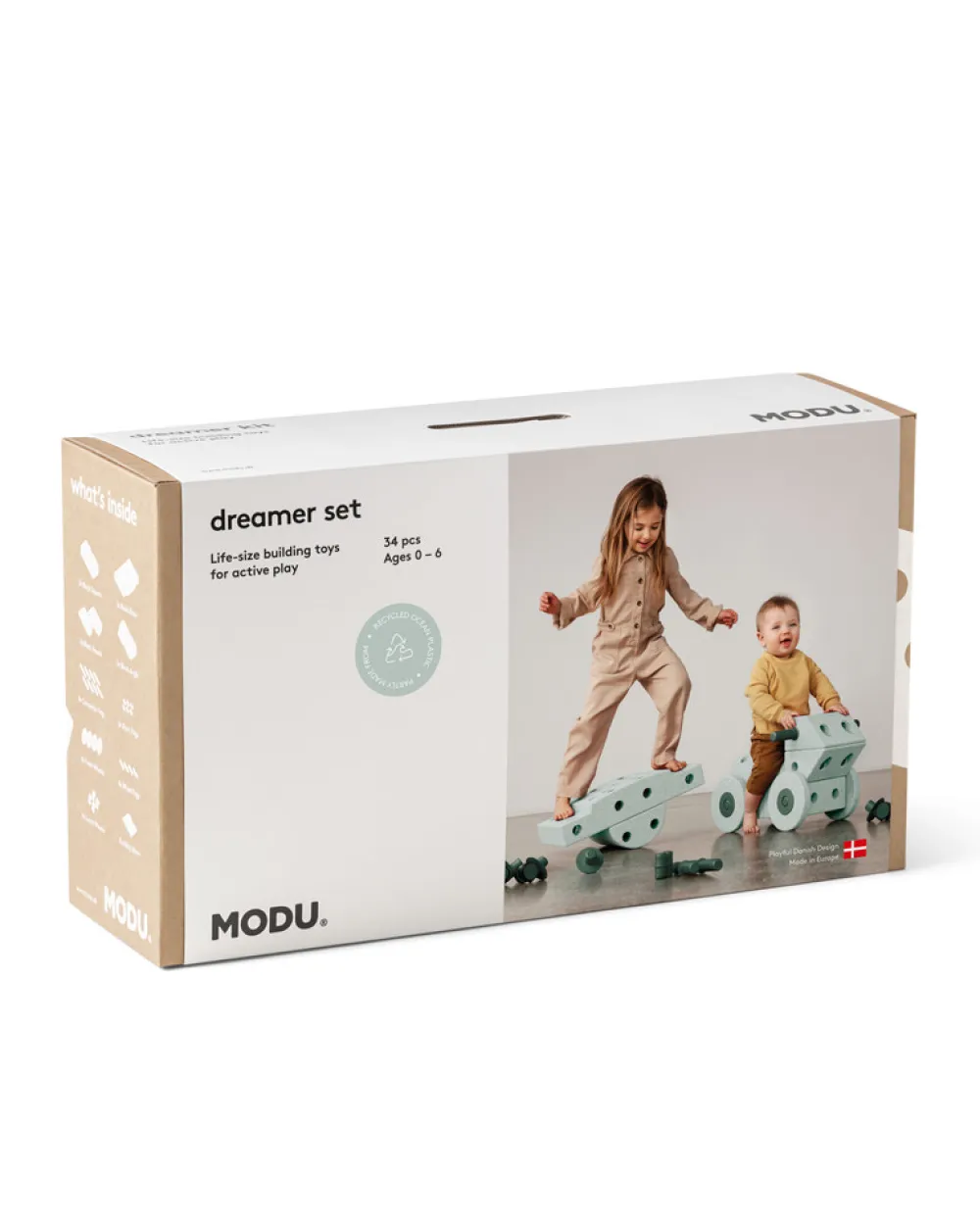 MODU Dreamer Set Ocean Mint / Forest Green- Store Byggesæt|Tumlemøbler