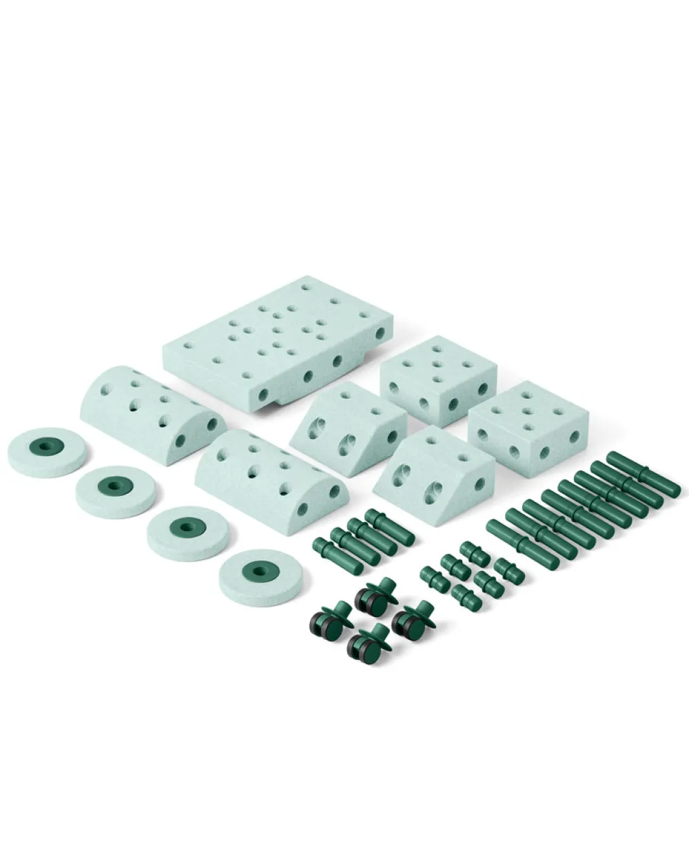 MODU Dreamer Set Ocean Mint / Forest Green- Store Byggesæt|Tumlemøbler