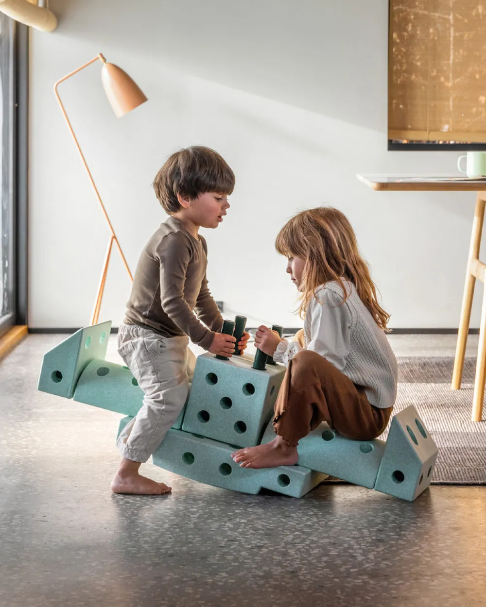 MODU Dreamer Set Ocean Mint / Forest Green- Store Byggesæt|Tumlemøbler