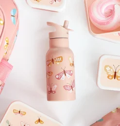 A Little Lovely Company Drikkedunk stål Butterflies- Madkasser & Drikkedunke