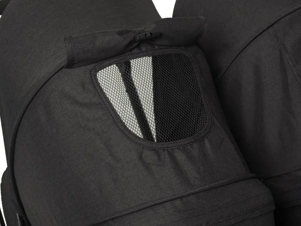 BASSON Duo Twin klapvogn Antracit- Søskende/Tvillingevogne