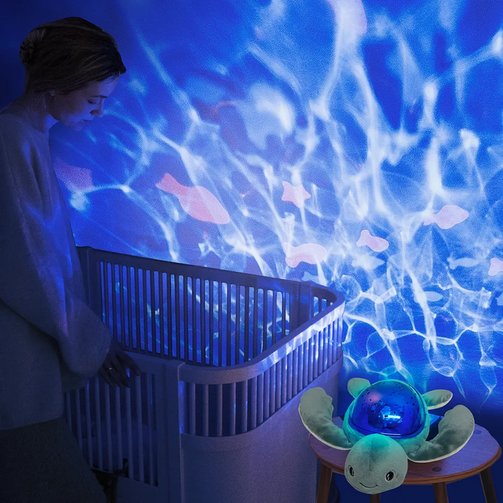 Pabobo Dynamic Undervands Projector Skildpadde-Børn White Noise Og Højtalere|Lamper