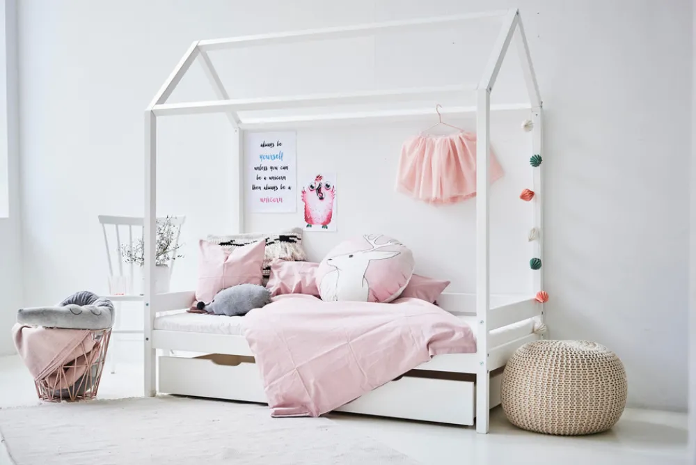 Hoppekids ECO Comfort Husseng 70x160 cm. - hvid-Børn Juniorsenge