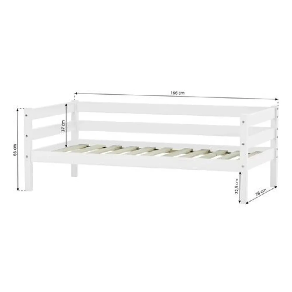 Hoppekids ECO Comfort Juniorseng hvid, med sengehest, skuffesæt og madras-Børn Pakkeløsninger|Juniorsenge