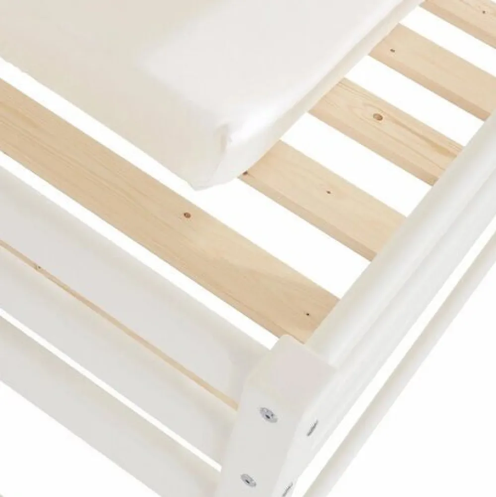 Hoppekids ECO Comfort Juniorseng hvid, med sengehest, skuffesæt og madras-Børn Pakkeløsninger|Juniorsenge