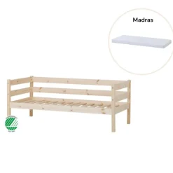 Hoppekids ECO Comfort Juniorseng med madras 70x160 cm. - Natur-Børn Juniorsenge