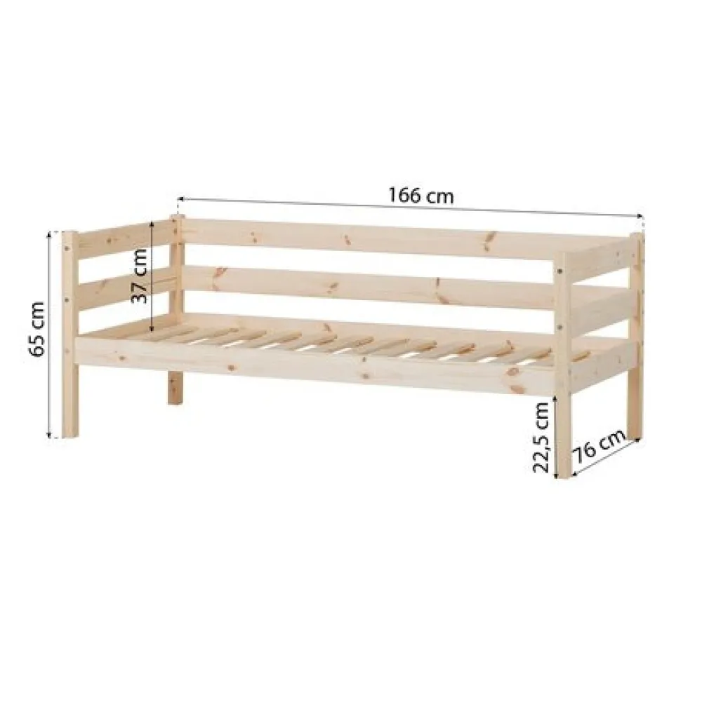 Hoppekids ECO Comfort Juniorseng natur, med sengehest og skuffesæt-Børn Pakkeløsninger|Juniorsenge