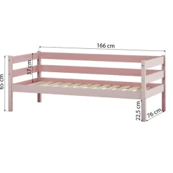 Hoppekids ECO Comfort Juniorseng 70x160 cm. - pale rose-Børn Juniorsenge