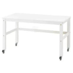 Hoppekids ECO Dream Halvhøj seng (delbar) hvid, med rumdeler og skrivebord-Børn Pakkeløsninger|Reoler