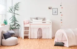 Hoppekids ECO Dream Halvhøj seng (delbar) 70x160 cm. - hvid-Børn Juniorsenge