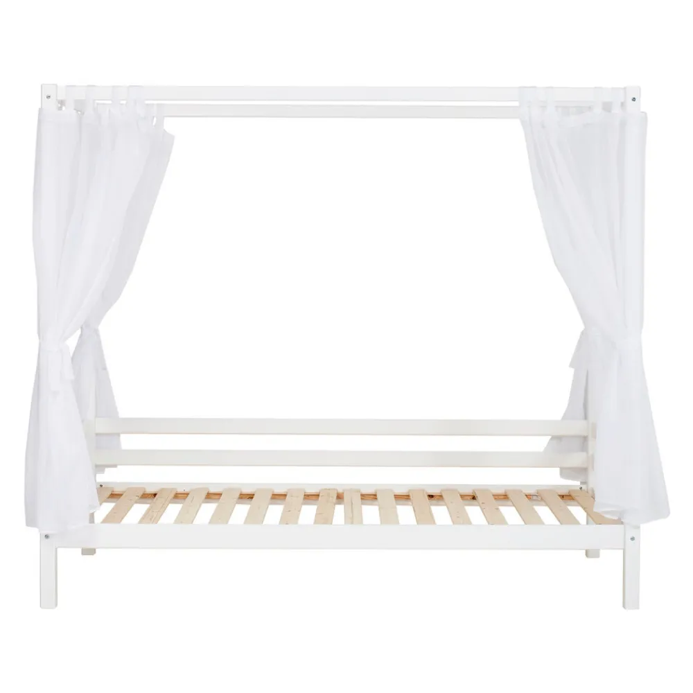 Hoppekids ECO Dream Himmelseng hvid, med himmel-Børn Pakkeløsninger|Juniorsenge