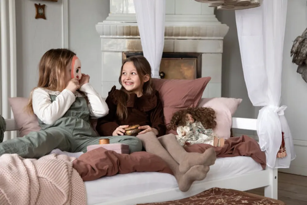 Hoppekids ECO Dream Himmelseng med madras 70x160 cm. - hvid-Børn Juniorsenge