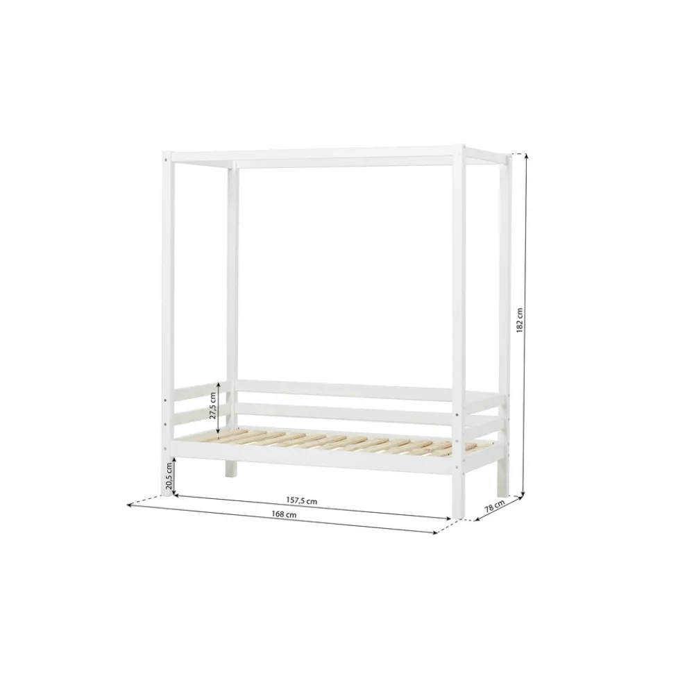 Hoppekids ECO Dream Himmelseng 70x160 cm. - hvid-Børn Juniorsenge