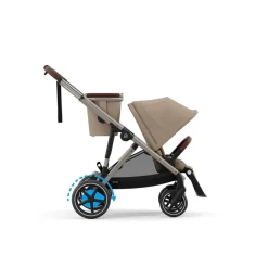 Cybex E-Gazelle S - Almond Beige | beige- Klapvogne Med Flade Sæder