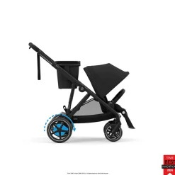 Cybex E-Gazelle S - Moon Black | black- Klapvogne Med Flade Sæder