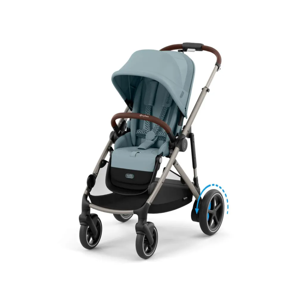 Cybex E-Gazelle S - Stormy Blue | light blue- Klapvogne Med Flade Sæder