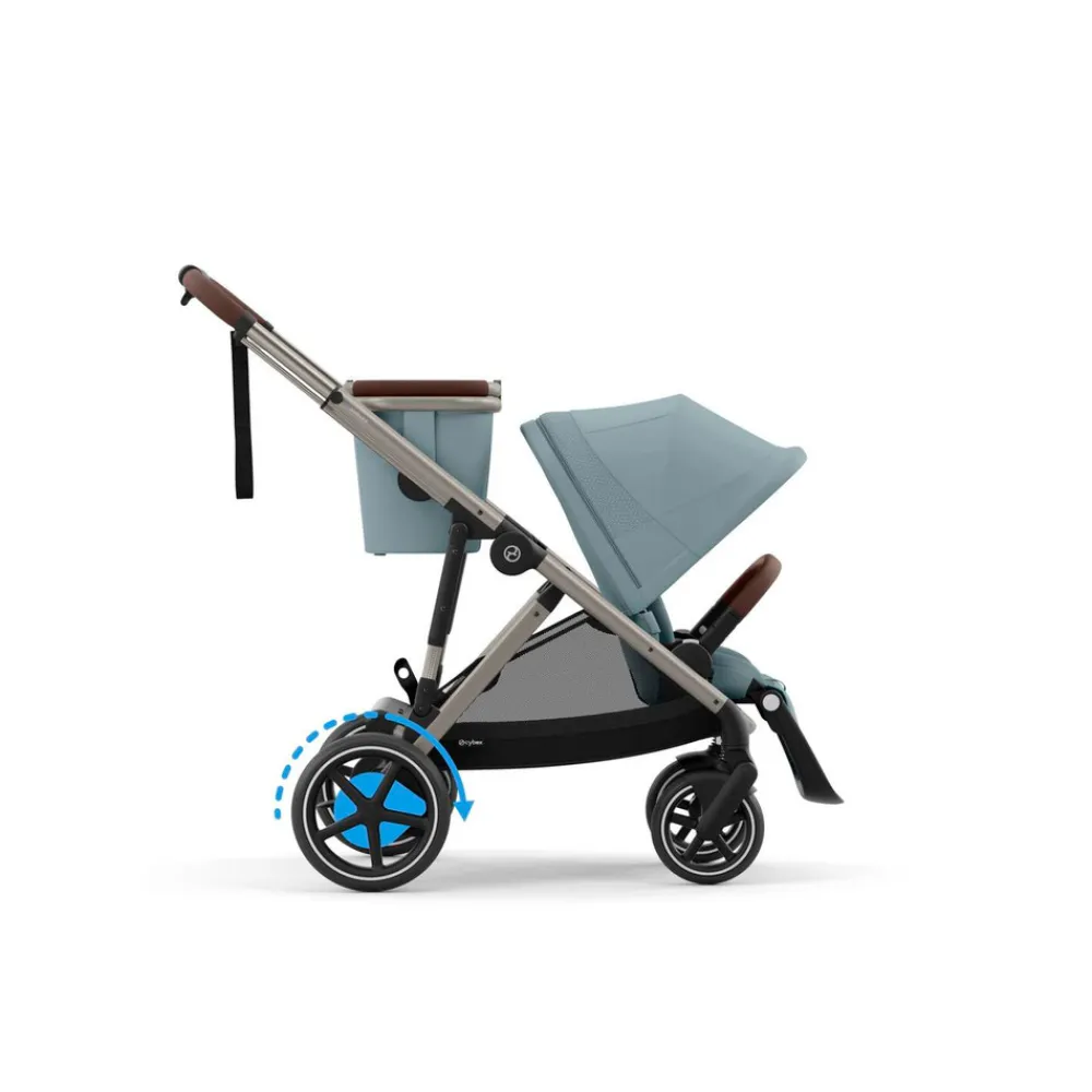 Cybex E-Gazelle S - Stormy Blue | light blue- Klapvogne Med Flade Sæder