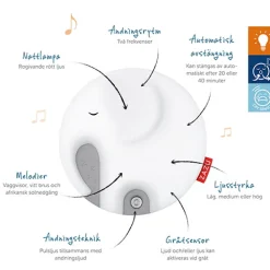 ZAZU Elefanten Emmy, natlampe m. musik-Børn White Noise Og Højtalere|Lamper