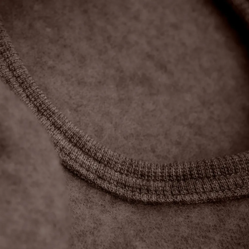 HUTTEliHUT Elefanthue m. Ører Uld Fleece - Brown Melange- Elefanthuer & Huer|Uldhuer, Uldvanter & Uldfutter