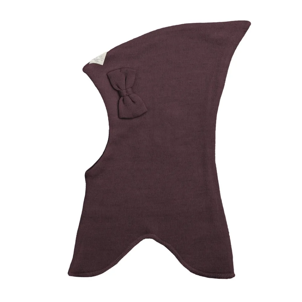 Racing kids Elefanthue m. Sløjfe - Plum- Elefanthuer & Huer|Uldhuer, Uldvanter & Uldfutter