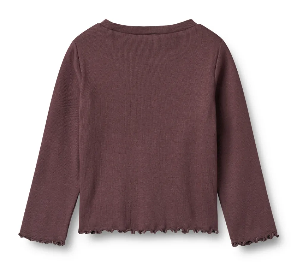 Wheat Else T-shirt Langærmet - Fudge- Bluser