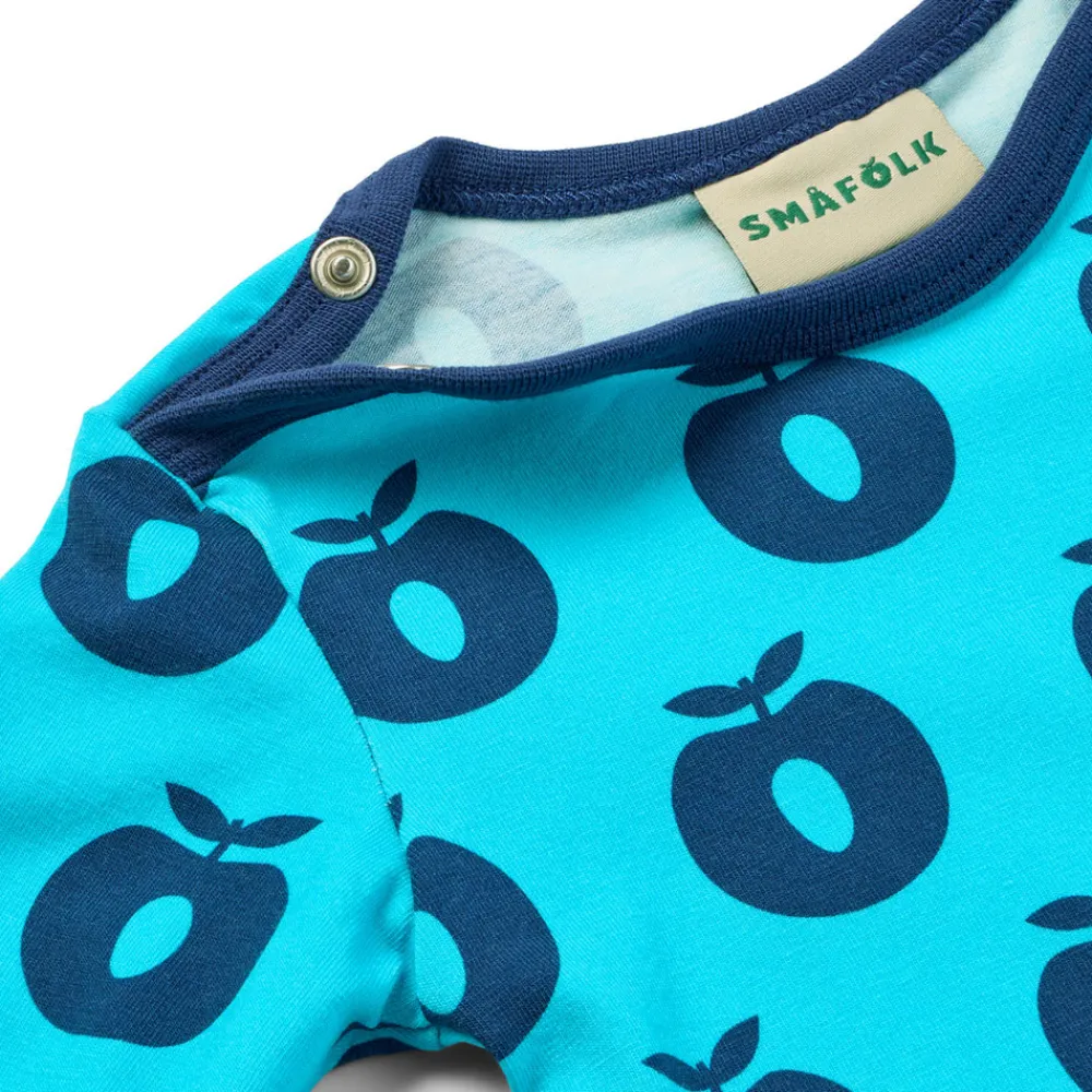 Småfolk Elstar Langærmet Body - Blue atoll- Bodystocking Langærmet