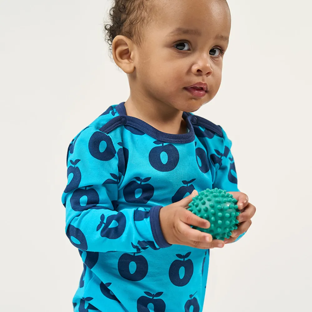 Småfolk Elstar Langærmet Body - Blue atoll- Bodystocking Langærmet