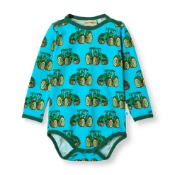 Småfolk Elstar Langærmet Body - Blue glow- Bodystocking Langærmet