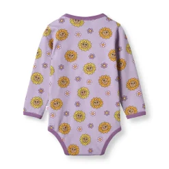 Småfolk Elstar Langærmet Body - Heather purple- Bodystocking Langærmet