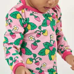 Småfolk Elstar Langærmet Body - Pink fandango- Bodystocking Langærmet