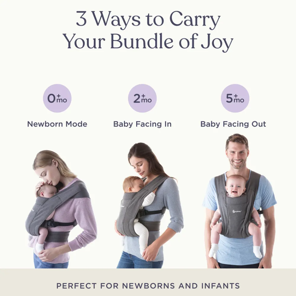 Ergobaby Embrace - heather grey- Bæreseler & Vikler