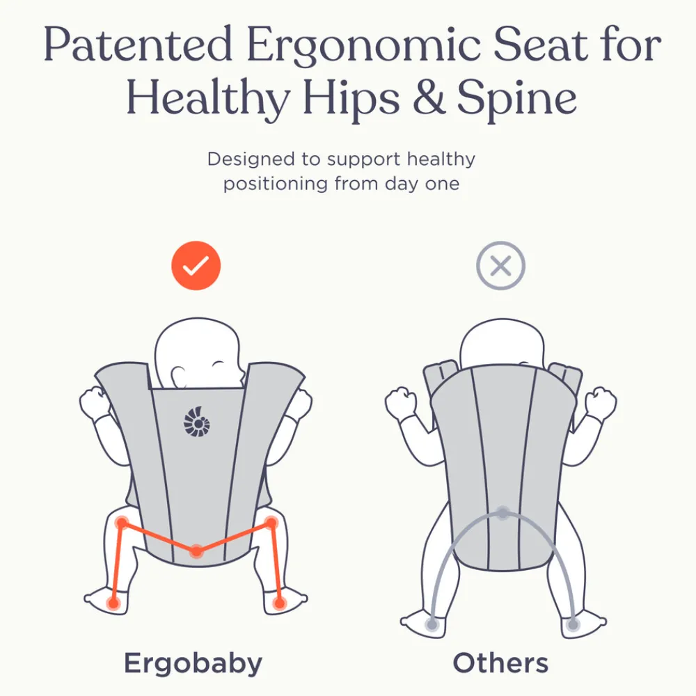 Ergobaby Embrace soft air mesh - soft grey- Bæreseler & Vikler