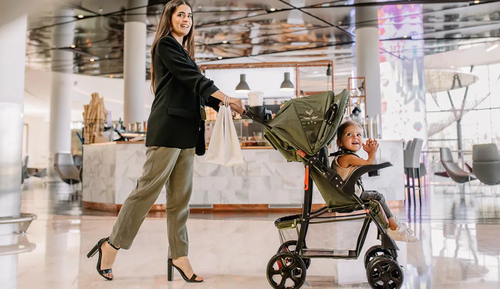 Lionelo Emma Plus klapvogn - stone- Klapvogne Med Flade Sæder