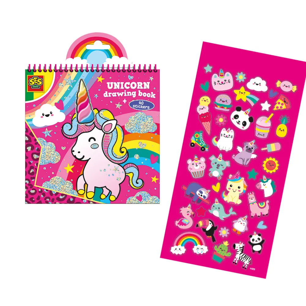 Ses Creative Enhjørninge malebog- Aktivitets- & Malebøger
