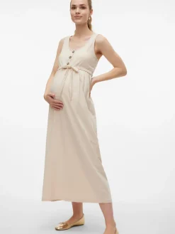 MamaLicious Evi lia kjole - FRENCH OAK- Kjoler/Nederdele