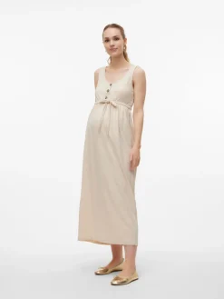 MamaLicious Evi lia kjole - FRENCH OAK- Kjoler/Nederdele