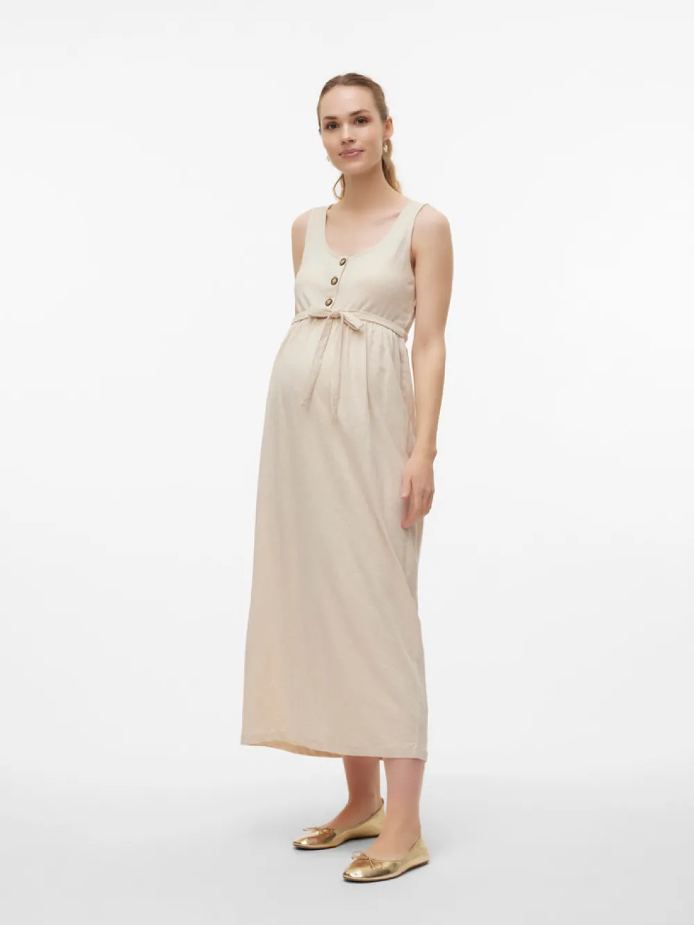 MamaLicious Evi lia kjole - FRENCH OAK- Kjoler/Nederdele