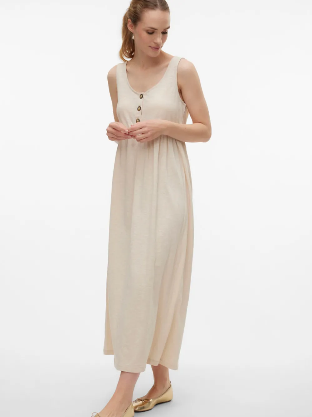 MamaLicious Evi lia kjole - FRENCH OAK- Kjoler/Nederdele