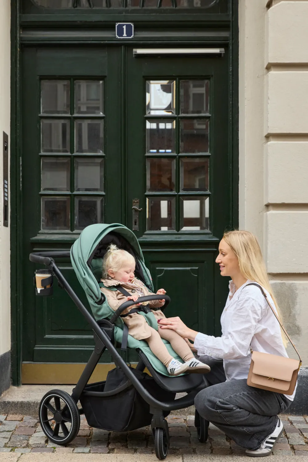 Odder Evoke Klapvogn - grøn- Klapvogne Med Flade Sæder