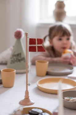 Sebra Fødselsdags bordflag, træ-Børn Fødselsdagstoge