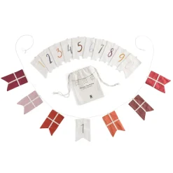 Sebra Fødselsdags flagranke, tal 0-9-Børn Fødselsdagstoge