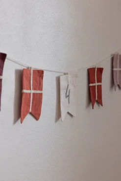 Sebra Fødselsdags flagranke, tal 0-9-Børn Fødselsdagstoge