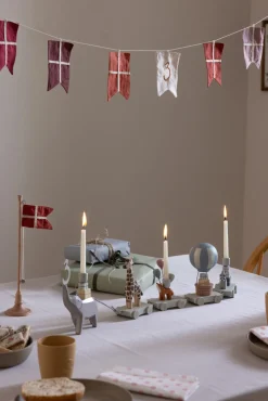 Sebra Fødselsdags flagranke, tal 0-9-Børn Fødselsdagstoge