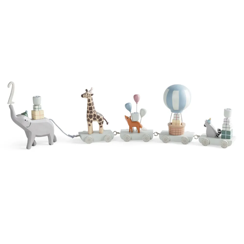 Sebra Fødselsdagstog, træ, World of-Børn Fødselsdagstoge